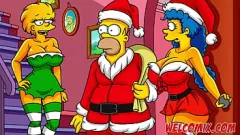 Play Christmas Surprise! Husband Gifts Wife to Beggars in Simptoons Hentai Special